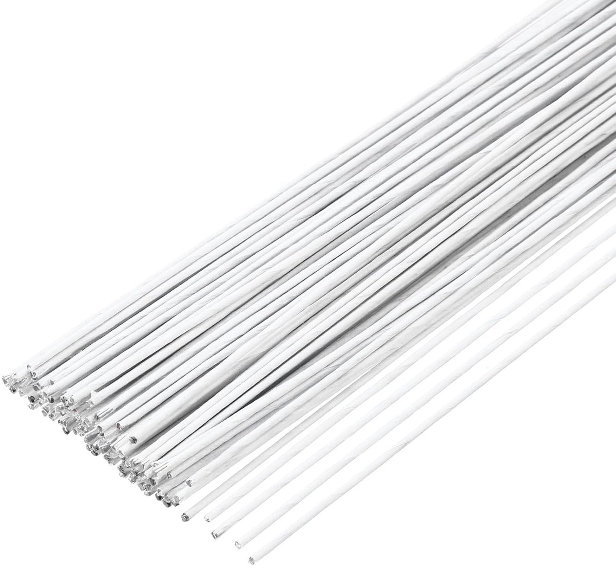 Bloemendraad Stelen - Buigzaam Metaal - Bloemen Maken - 100 Stuks Pakket - 1.2 mm Dikte - Wit