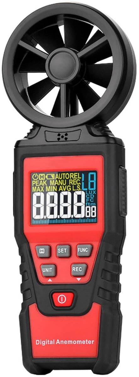 Windmeter - Luchtstroomsensor - Hobby en buiten - CFM meting - 19.5x6x3 cm