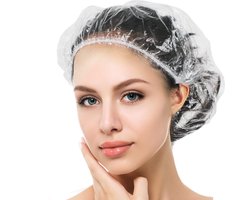 100 stuks wegwerpdouchemutsen - transparante plastic haarmutsen - grote - dikke - Multifunctionele - waterdichte badmutsen voor vrouwen - voor in de spa, thuis, in hotels en kapsalons, en ideaal voor op reis