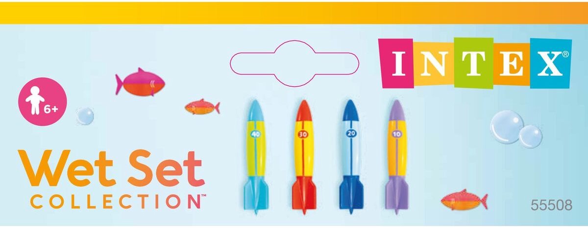 Intex Onderwater Torpedo's - duikspeelgoed - zwembad speelgoed - duikringen - speelgoed zwembad – foto 3