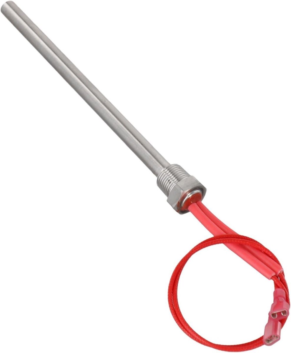 Ontstekingsstang - Verwarmingselement Starter - Pelletkachel Ontsteking - Roestvrij Staal - 10mm Diameter 140mm - Zilverkleurig
