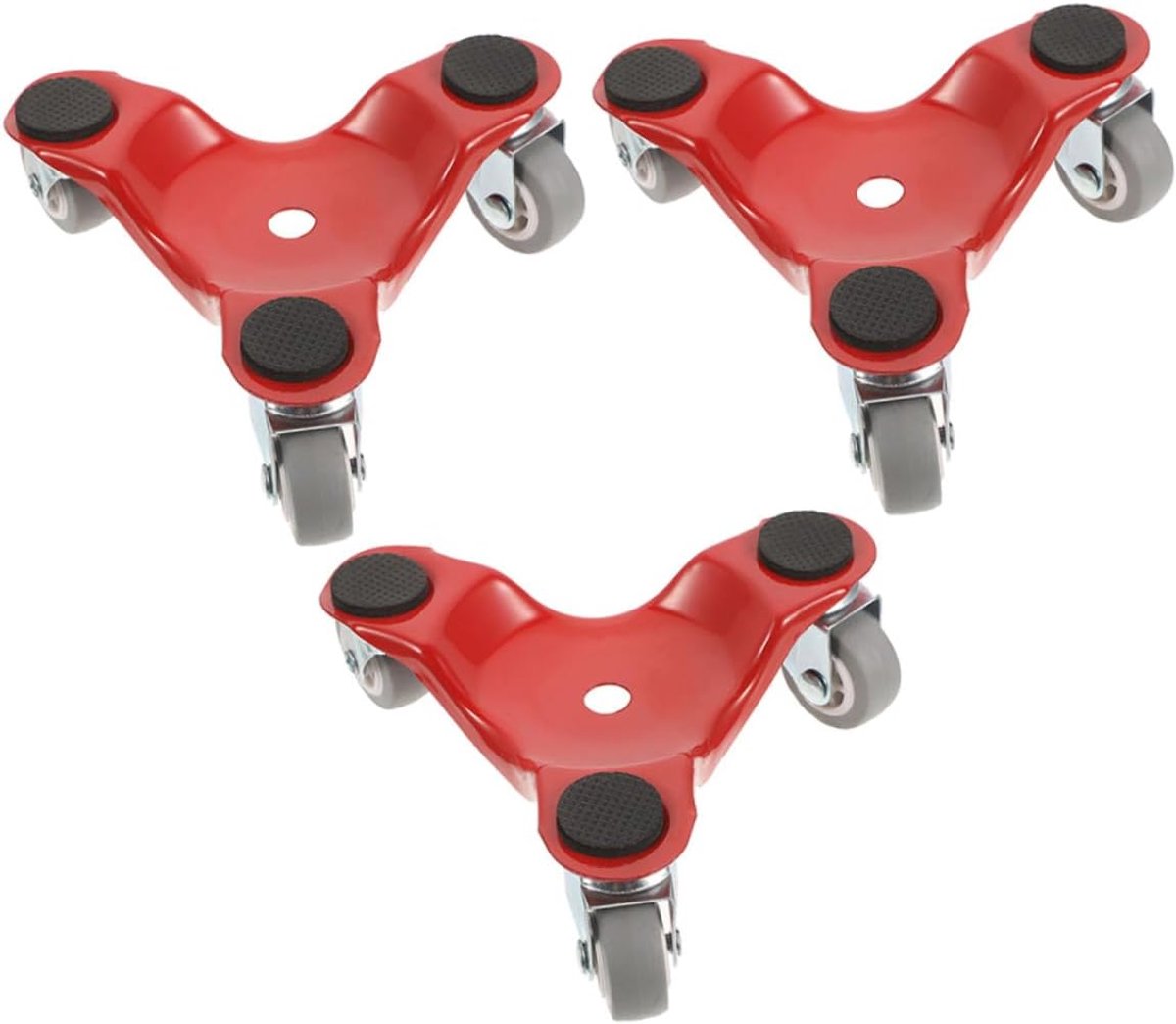 Meubelverhuizer - Verhuisset Dolly - Zware Apparaten Verplaatsen - 3-Wiel Ontwerp - 16.5 x 15 x 5.5 cm - Rood
