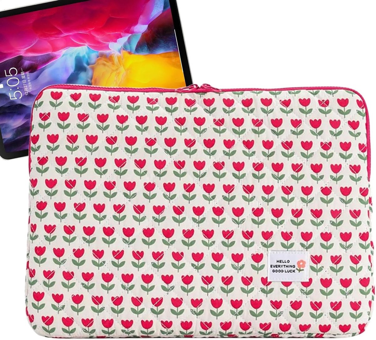 Laptop Sleeve - Tablet Tas - Beschermende Organizer - Multifunctioneel Design - 14 Inch - Beige