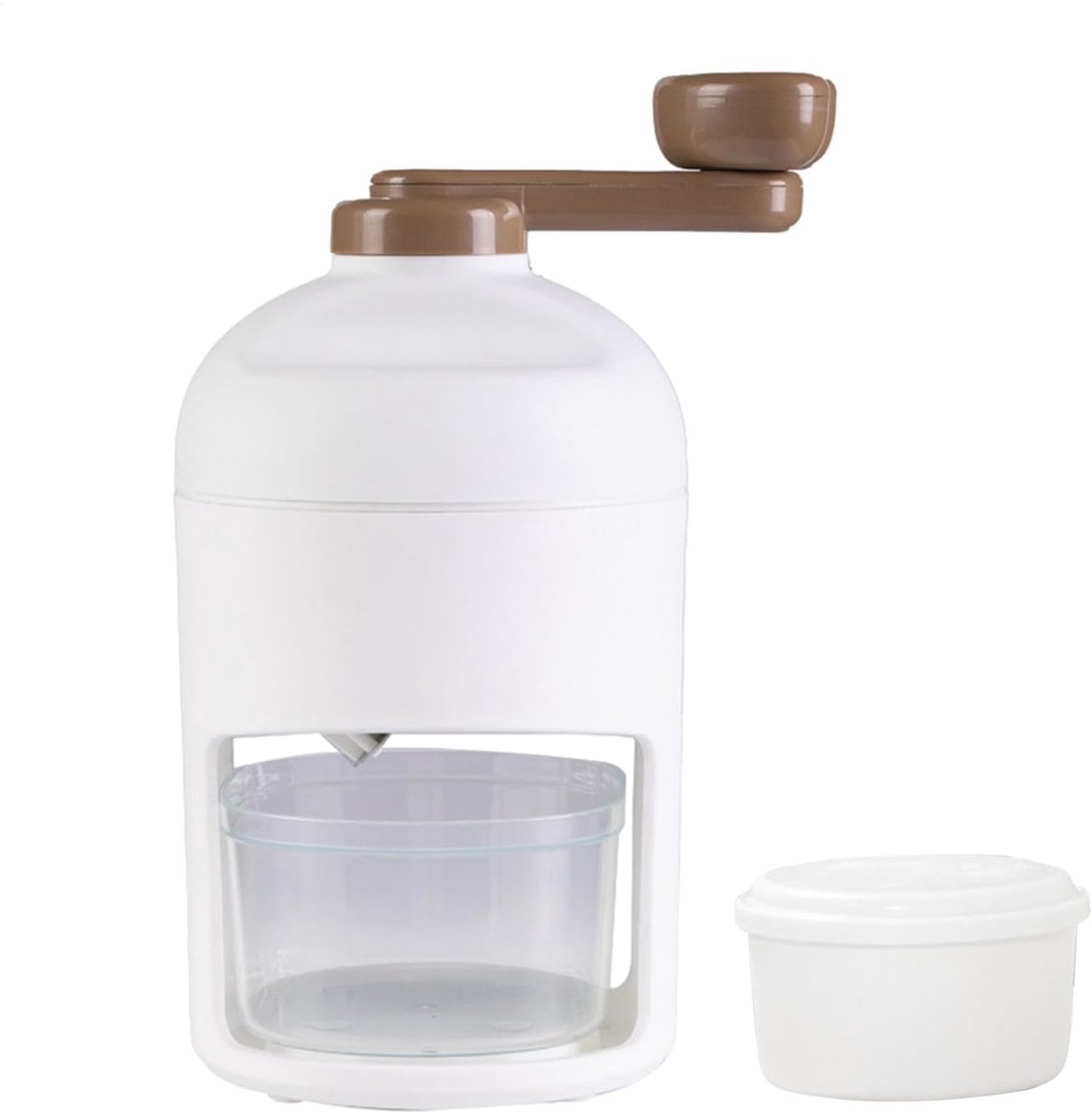 IJsmachine Handmatig - Geschaafd ijs - Thuis smoothies maken - Ingebouwde ijsmaker - 14 x 14 x 14 cm - Wit