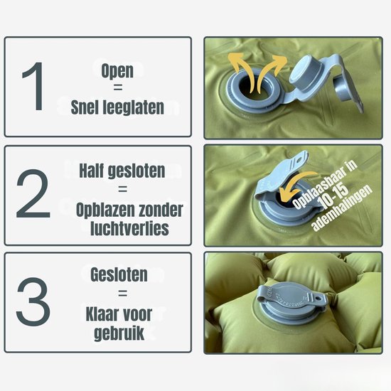 SAVI® Luchtbed met Ingebouwde Pomp - Luchtbed met Pomp - Luchtbed - 12cm Dik - Groen - 190cm x 58cm x 5cm van Merkloos — afbeelding 5