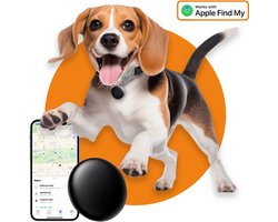 VCTparts® Smart Tag Bluetooth/GPS Hondentracker – Volg je Huisdier met Tracer Maps en Zoek Mijn App iOS/iPhone – Zwart