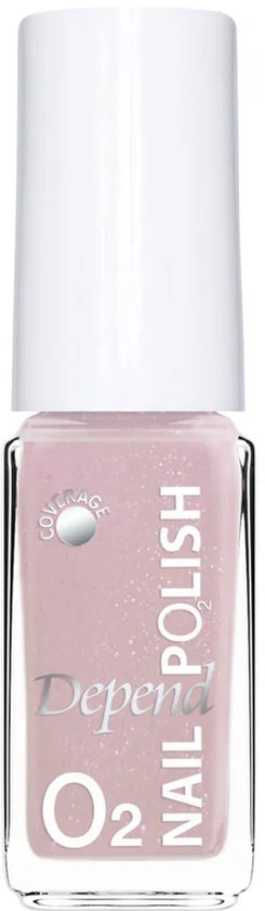 Depend Cosmetic | Nagellak | Nailpolish | O2 | lila/roze met glitter/shimmer | 832 | 5ML