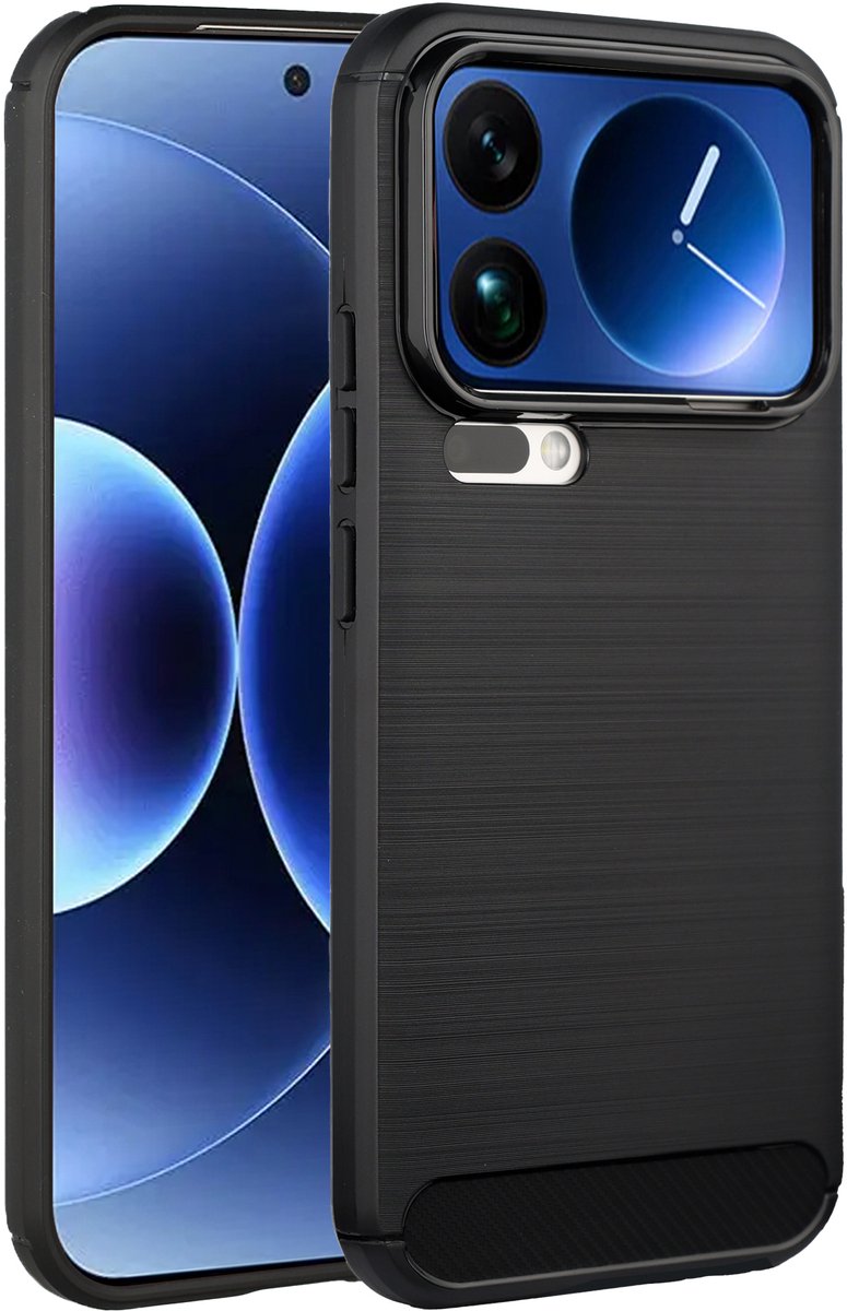 imoshion Hoesje - Geschikt voor Xiaomi 17 Pro Max - Brushed Backcover - Zwart