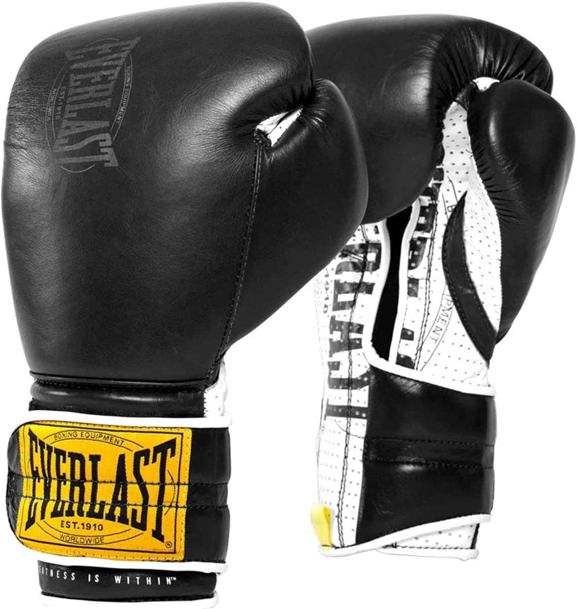 Vechthandschoenen - Bokshandschoenen Training - Intensieve Training - Duurzame Leer Constructie - 14oz - Zwart