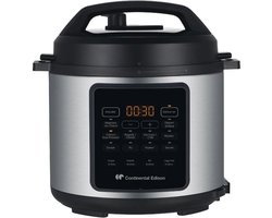 Multicooker snelkookpan - CONTINENTAL EDISON - CEMCSP10006L - 6 L - 1000 W - Zwart en roestvrij staal