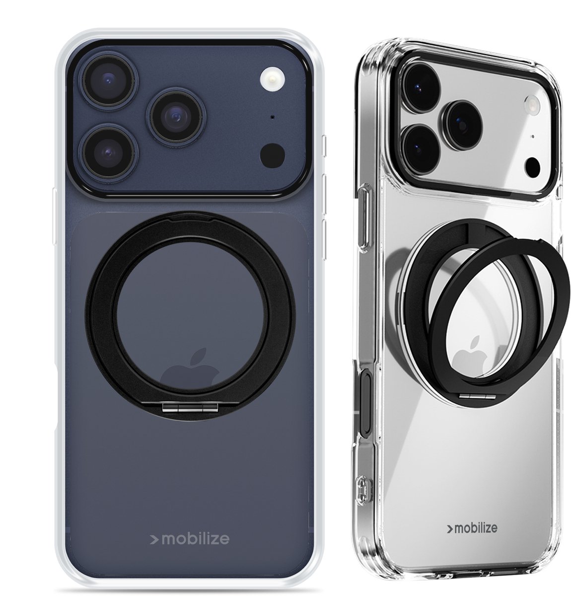 Mobilize Hoesje geschikt voor Apple iPhone 17 Pro MagSafe Telefoonhoesje Hardcase | Mobilize 360 Rotating Ring Backcover met Ringhouder | Geschikt voor MagSafe | Geschikt voor Draadloos Opladen met Magnetische Ring | Geschikt voor MagSafe Case -