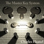 Boekcover 'The Master Key System' door Charles Haanel, met een muur van sleutelgaten en een sleutel.