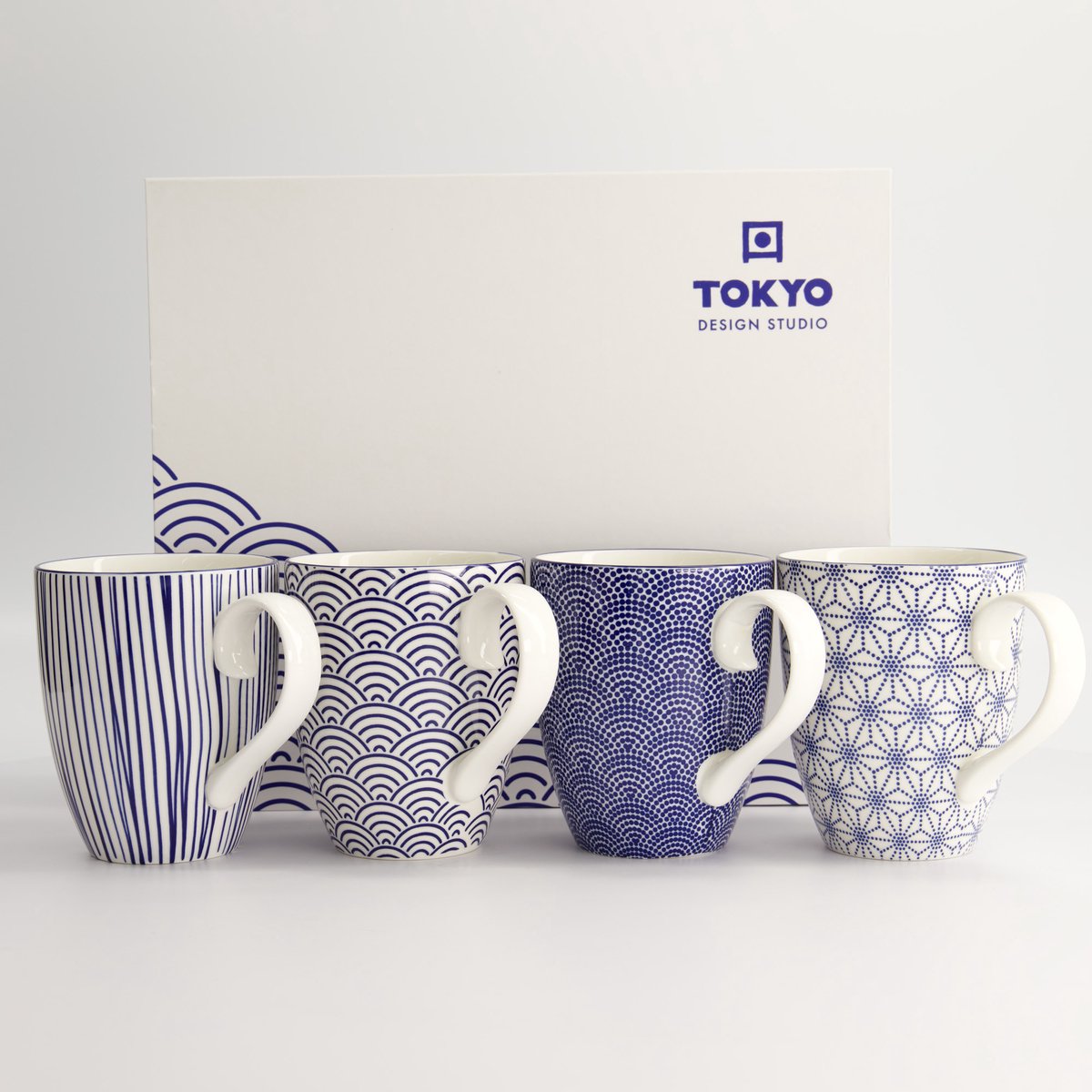 Tokyo Design Studio - Nippon Blue - Mokken - 4-delig - 340ml