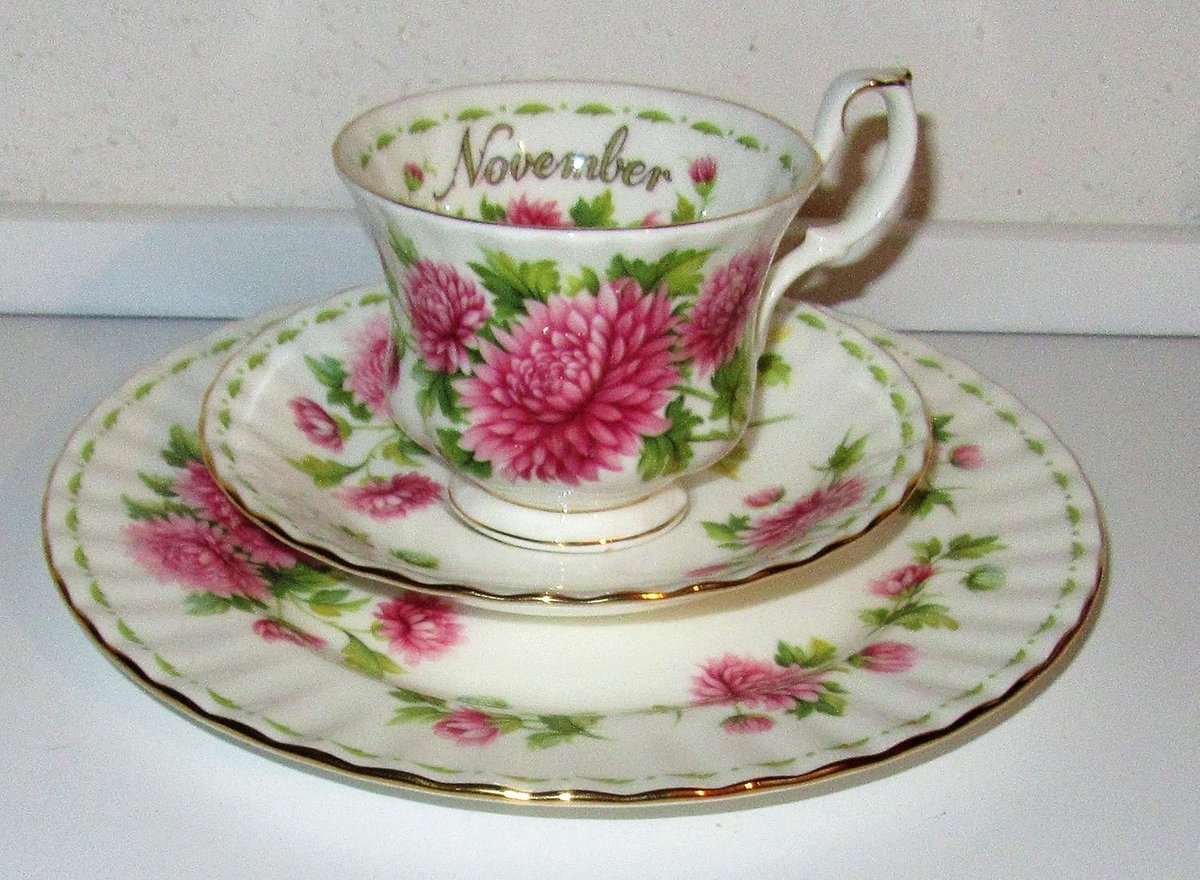 Verzamelbeker Set - Drie Delig Servies - Thee en Koffie - Origineel Bone China - 3 Stuks