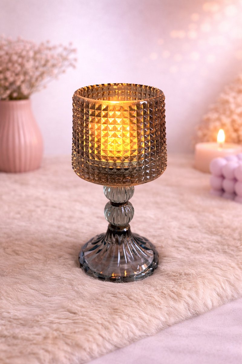 Waxinelichthouder Diamond – Chic, Sfeervol & Elegant | Viva Femme | Kaarsen | Decoratie | Cadeau