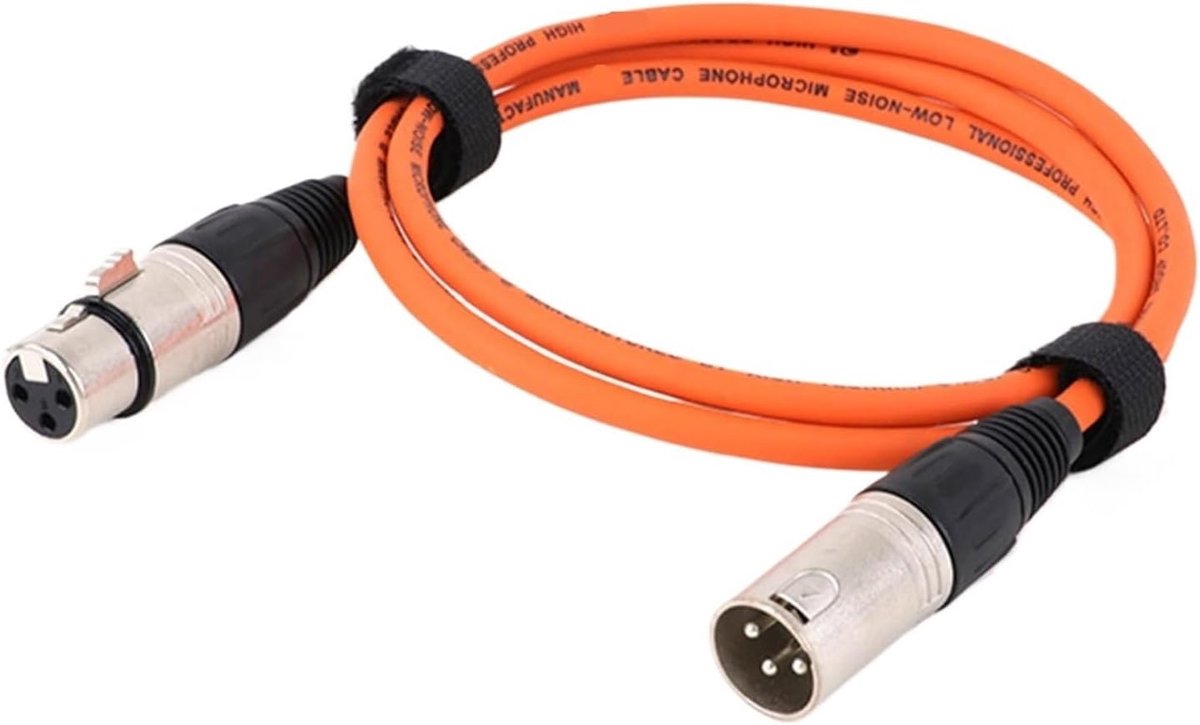 XLR Kabel - Microfoon Kabel - Audio Verbinding - Gebalanceerde Interface - 8 Meter - Oranje