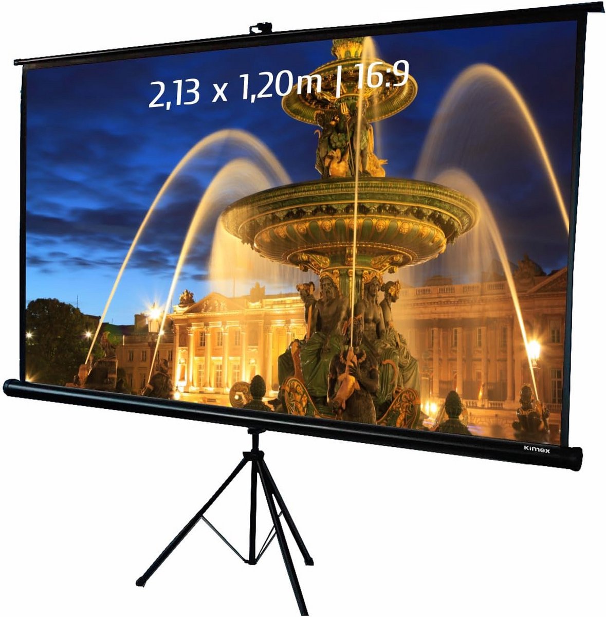 Projectiescherm met Statief 213x120 cm - 16:9 Formaat - Flexibel & Draagbaar