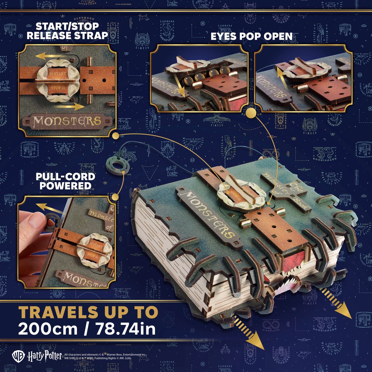 UGEARS 3D Modelbouw - The Monster Book Of Monsters™ - Harry Potter™ - Mechanisch Bouwpakket Hout - Educatief Speelgoed — afbeelding 7