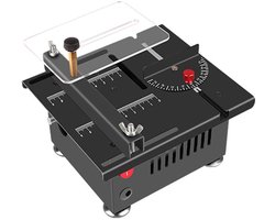 Omabeta Tafelzaag 100W Multifunctioneel 110-240V 16mm Snijdiepte 7 Snelheden Verstelbare Hoek EU Inclusief Zaagblad & Flexibele As Set Houtbewerking & Thuisgebruik