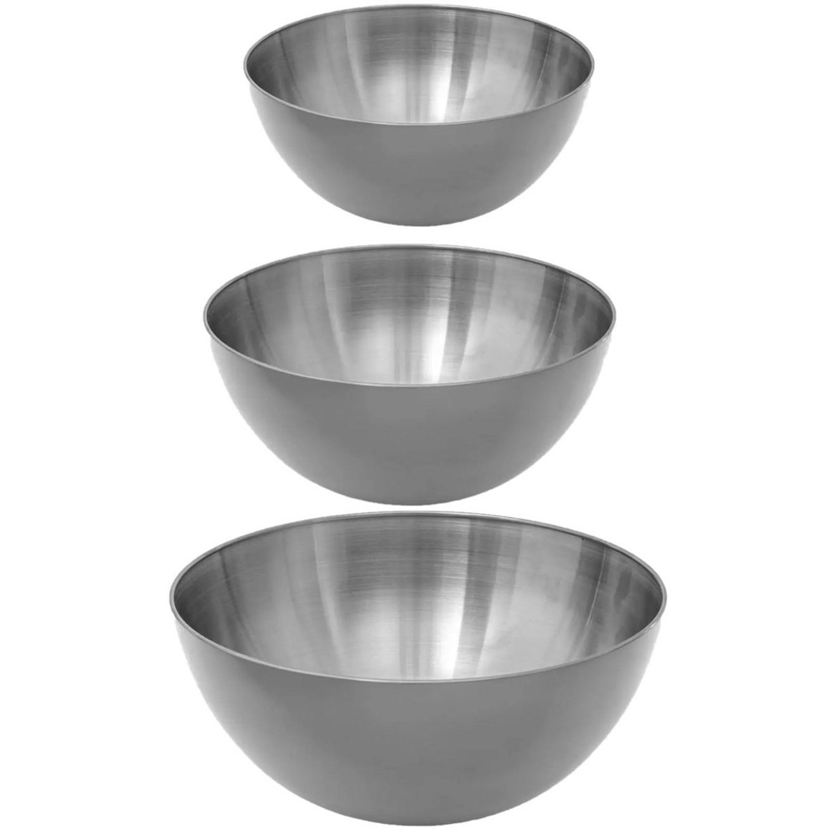 Secret de Gourmet voedsel serveerschalen - Set 7x stuks - RVS - D24/D19/D13 cm - zilver