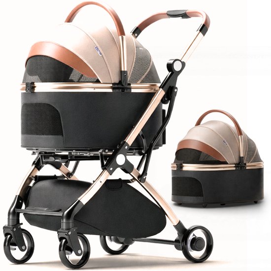 Luxe Multifunctionele Hondenbuggy Gold (Limited edition)
