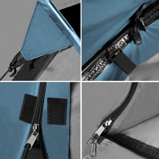 Nils Camp Trekker - Blauw-Grijskampeertent - 4 Personen - Waterdicht van Merkloos — afbeelding 4