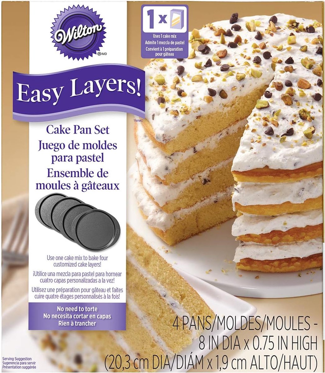 Set van 4 Ronde Bakvormen voor Taartlagen - 20 cm