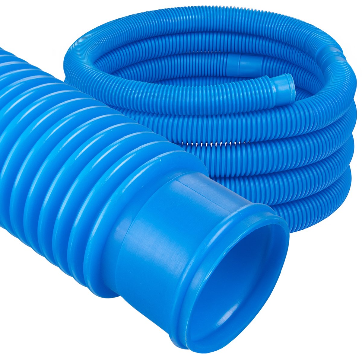 COIL Flexibele zwembadslang van 32 mm, gemaakt van PVC-U/PE-LD – UV- en temperatuurbestendig, -40 °C tot 70 °C – Ideaal voor filterpompen en zwembadslangen – Maximale druk 1,5 bar – Blauw – 1 meter