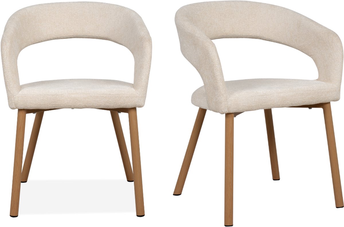 CALICOSY - Set van 2 stoffen stoelen H60 cm - FREJA