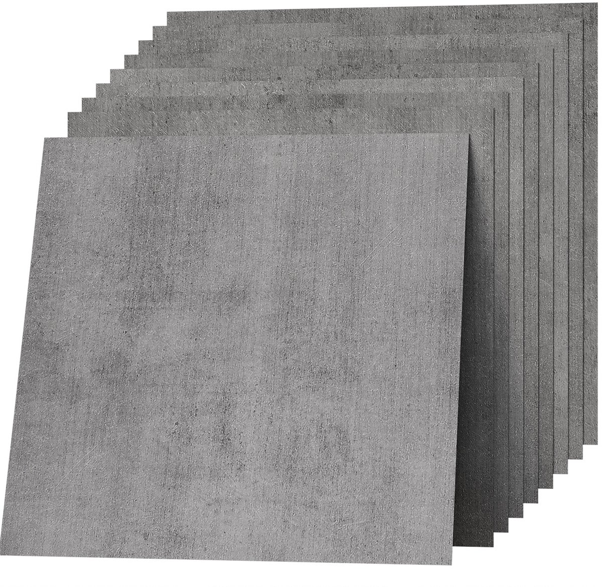 30x30cm Zelfklevende PVC Vloertegels - Steenlook Vinyl Tegels, Waterdicht & Slijtvast - Geschikt voor Woonkamer, Keuken, Badkamer, Balkon - Donkergrijs - 50 stuks (4,5 m²)