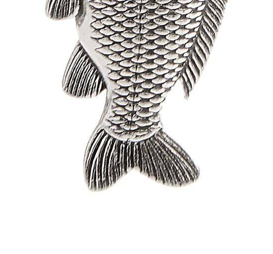 Pendentif Échelle Carpe + Chaîne Argent 50 cm (Hommes) Pendentif Poisson Chaîne Poisson Chaîne Argentée Poisson