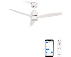 CREATE - Stille plafondventilator van 40 W met technische ABS-bladen, verkrijgbaar in verschillende maten - S - Met licht - WIFI - WIND STYLANCE