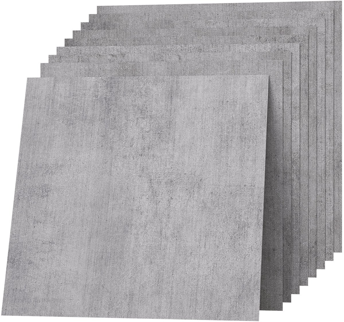 30x30cm Zelfklevende PVC Vloertegels - Steenlook Vinyl Tegels, Waterdicht & Slijtvast - Geschikt voor Woonkamer, Keuken, Badkamer, Balkon - Grijs - 50 stuks (4,5 m²)