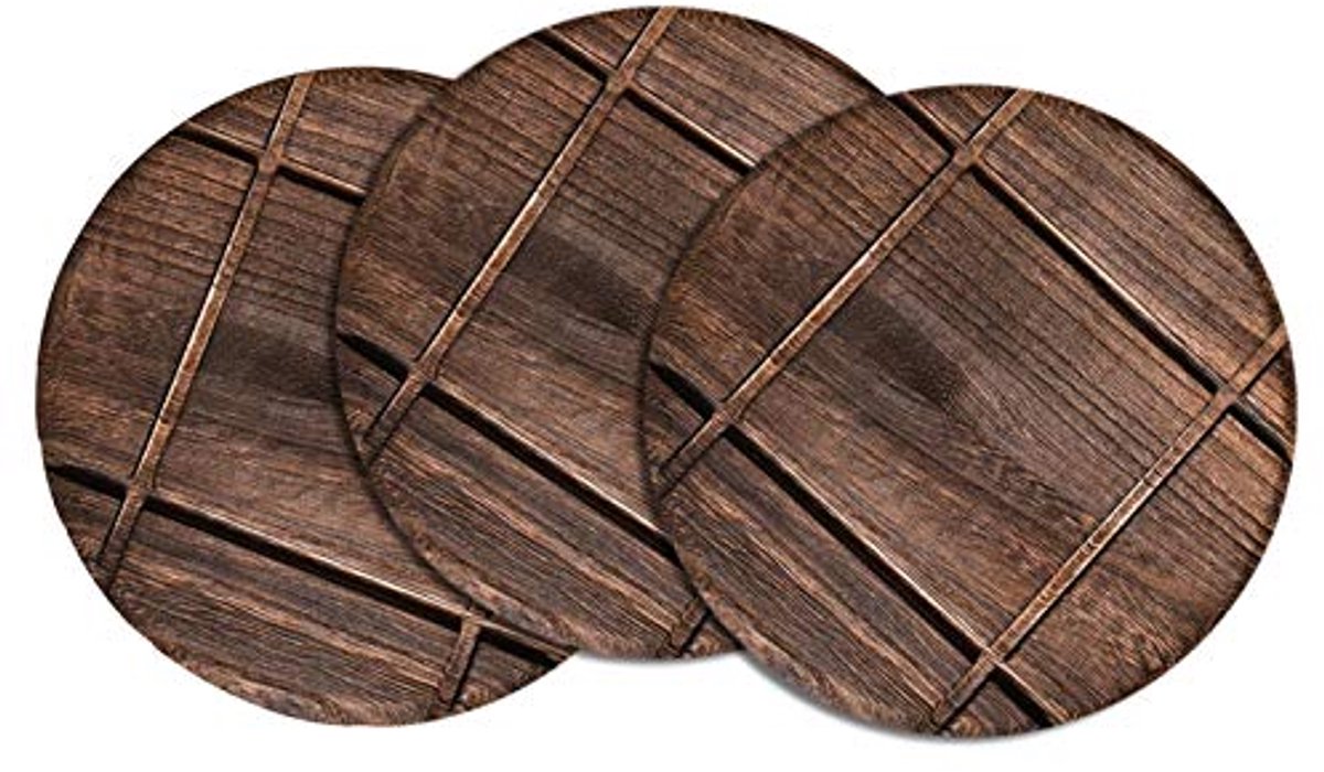 Hittebestendige pannenonderzetters vierkant en rond - antislip - keuken - kom potten - 3 stuks