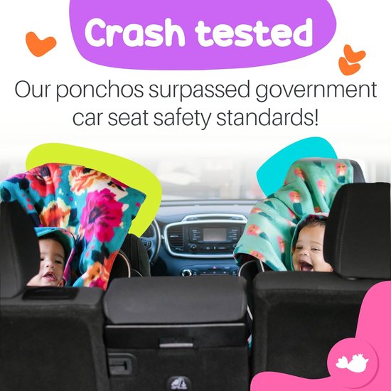 Omkeerbare Fleece Poncho voor Kinderen - Warm & Veilig voor Autostoel en Kinderwagen — afbeelding 2