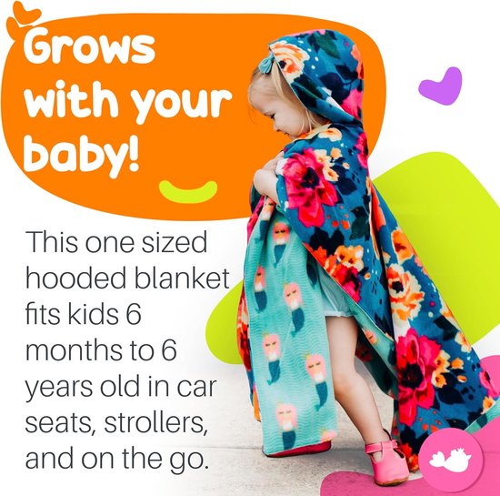 Omkeerbare Fleece Poncho voor Kinderen - Warm & Veilig voor Autostoel en Kinderwagen — afbeelding 4