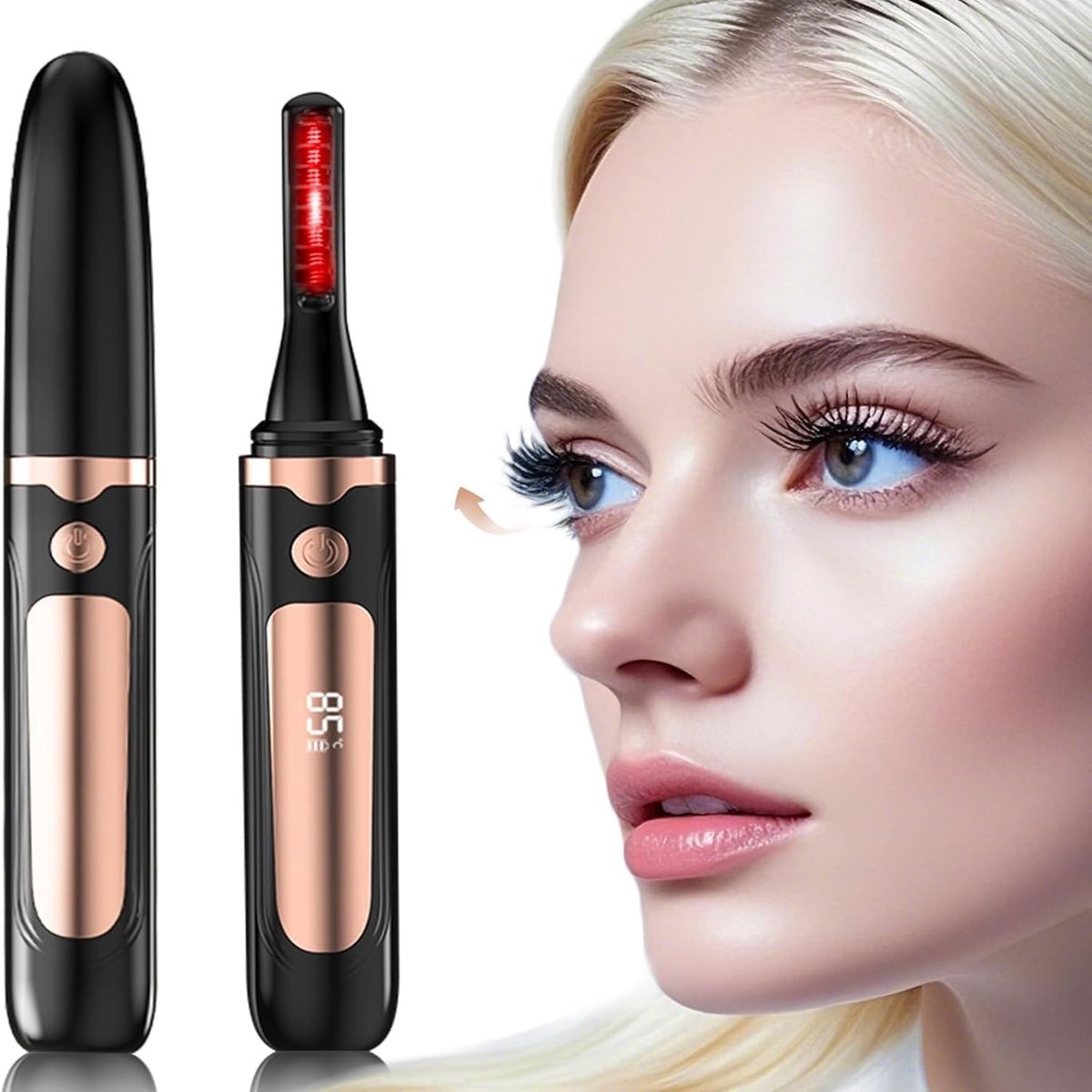 Elektrische Wimpertang met 4 Temperatuurstanden en USB Opladen