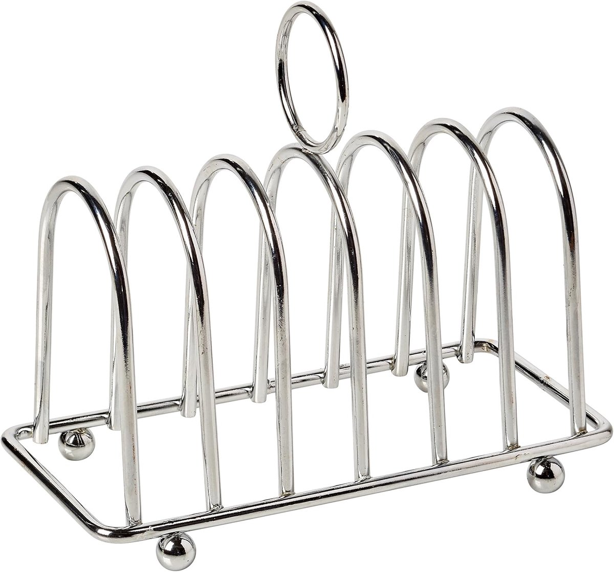 Metaal Toaststand Chrome-plated Houdt 6 Sneetjes Brood 14x7.5x13 cm Keukenrooster voor Toast en Brood