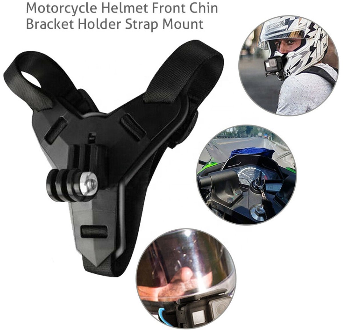 Helm Mount voor GoPro - Helmet Mount - Helm Houder - Geschikt voor elke motorhelm