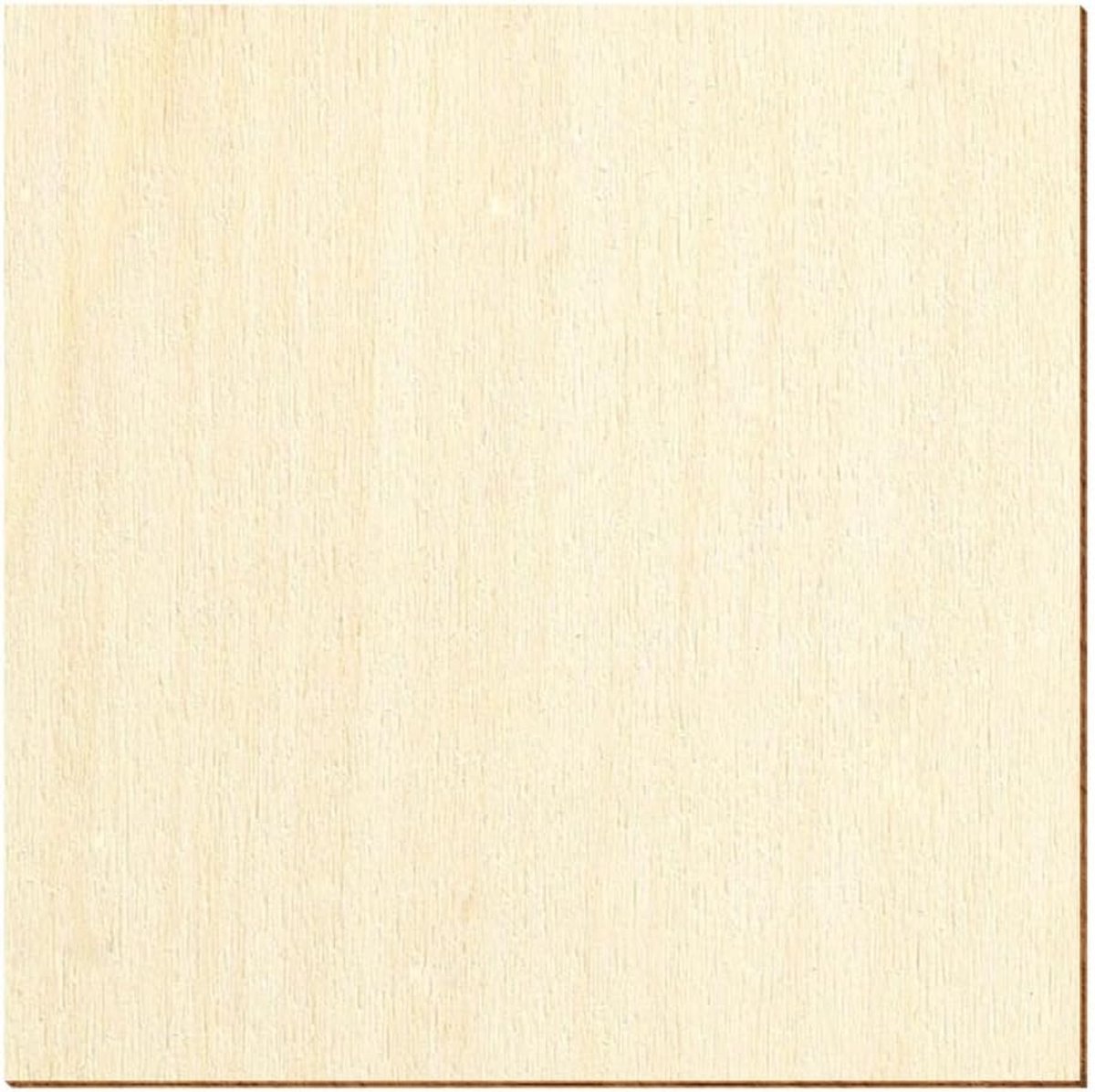100 Stuks Houten Vierkanten Multiplex 15x15 cm voor Knutselen en Decoratie