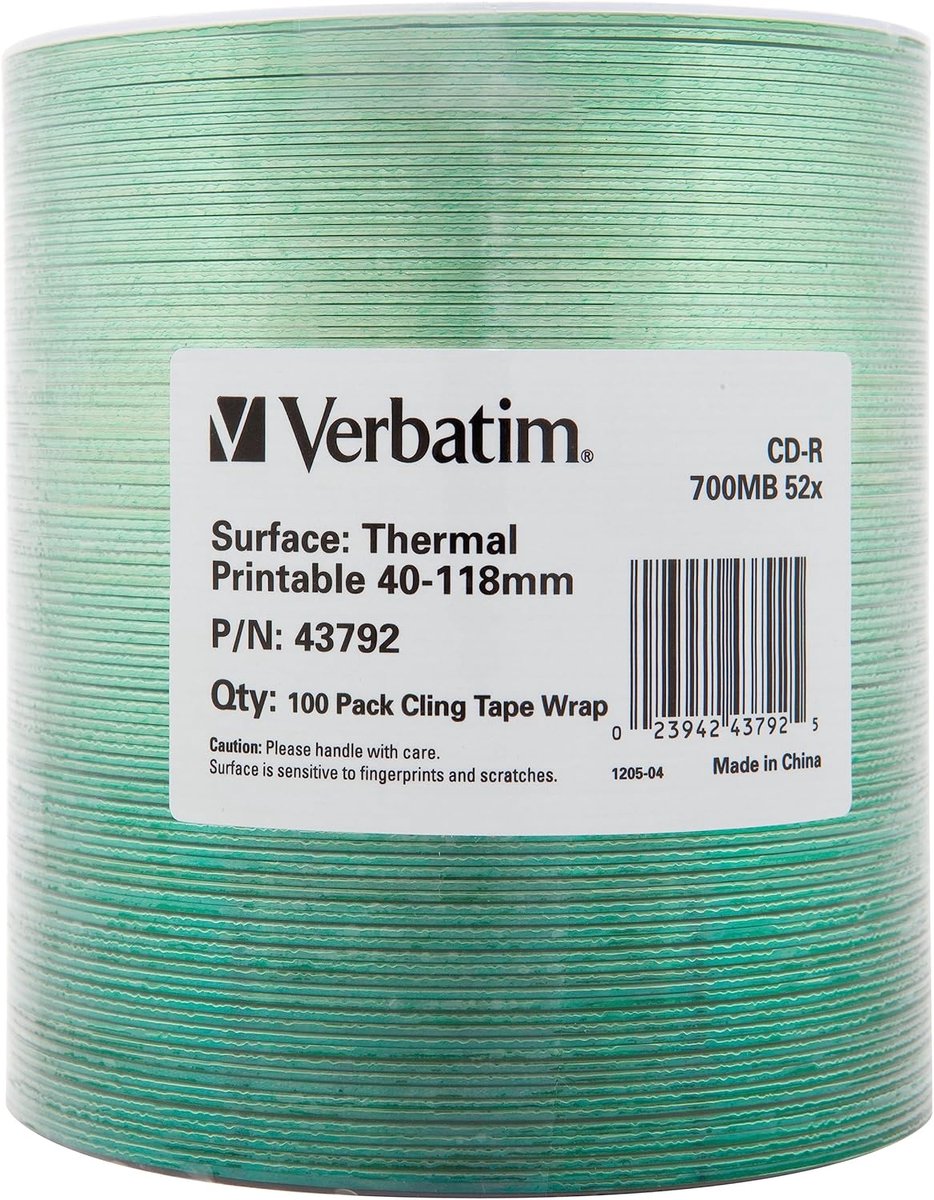 CD-R 700MB 80 minuten 52x - 100 stuks blanco