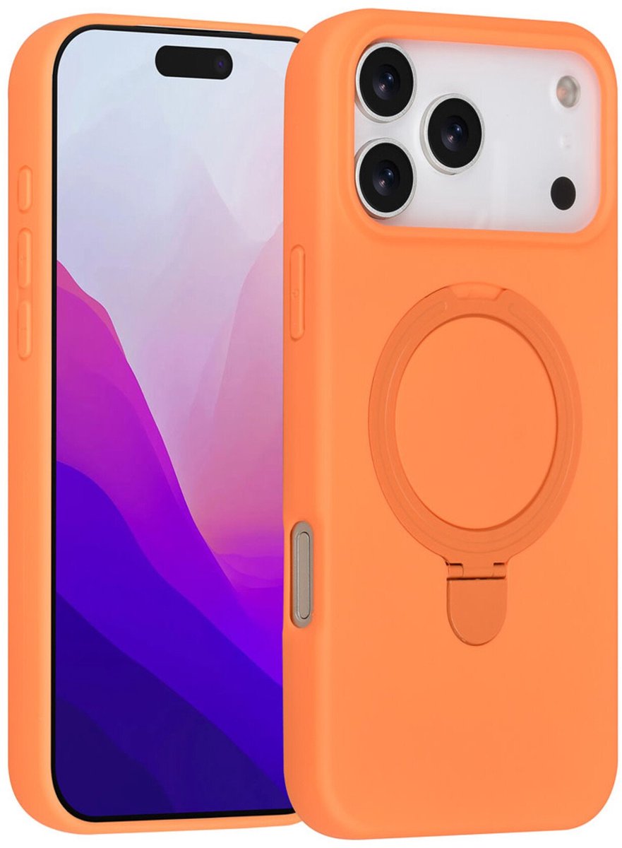 TUNIQ Backcover - iPhone 17 Pro Max - Tangerine Orange - MagSafe & Ringstand - Valbescherming