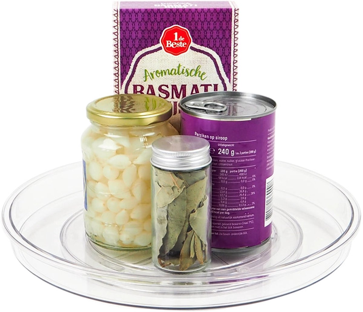 So Clever Draaiplateau Medium Ø28.5 (voordeelbundel) Classic Clear - Transparant - Draaibaar | BPA-vrij