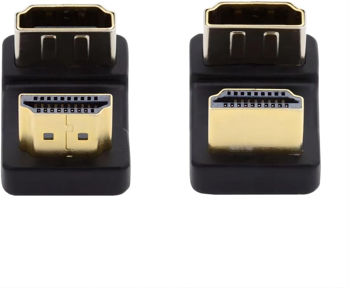 HDMI Hoek Adapter - Verbindingsstuk - Beperkte Ruimte - 180 Graden Gebogen - 4K@60Hz