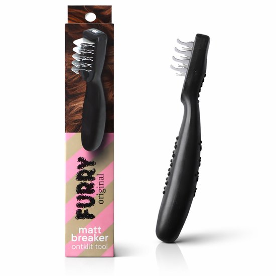 Zwarte Furry Original matt breaker ontklit tool met een verpakking.