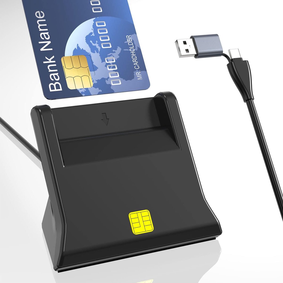 Belgische ID Kaartlezer USB C/A Externe Smartcardlezer Windows Compatibel