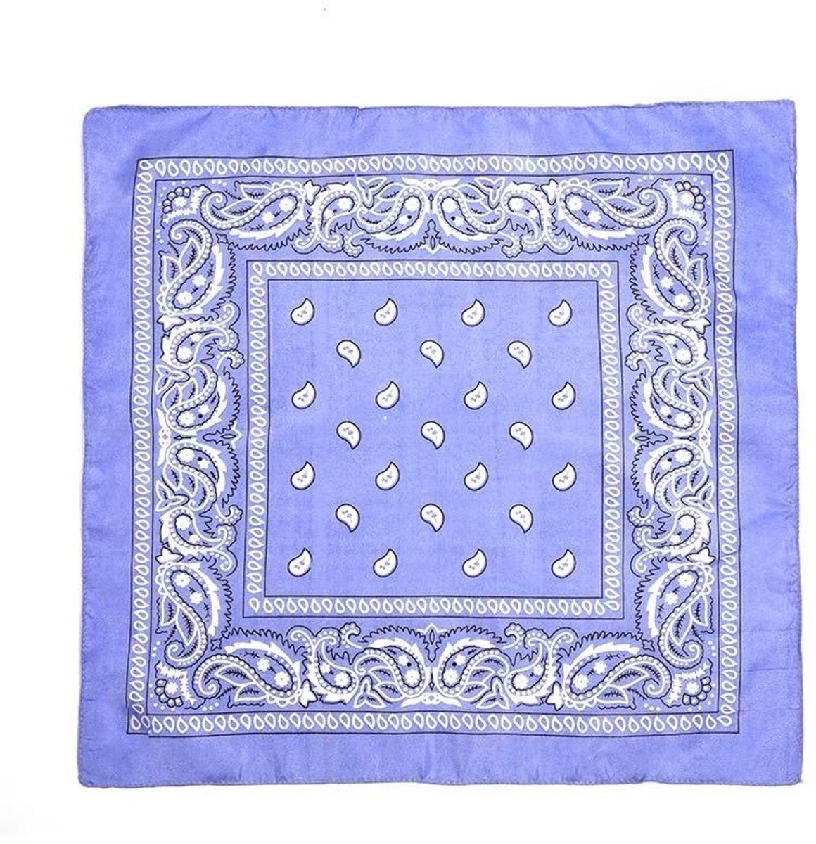 10x Bandana - Paisley - Boeren zakdoek - Vierkante sjaal - 54x54 cm - Hoofdband - Carnaval accessoire - Cowboy zakdoek - HipHop - 100% katoen - Lila/lavendel - Jonyx