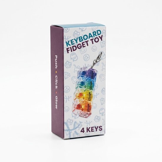 Fidget Clicker Led Keyboard Fidget Toy Clicker met LED Verlichting – Toetsenbord Fidget ...