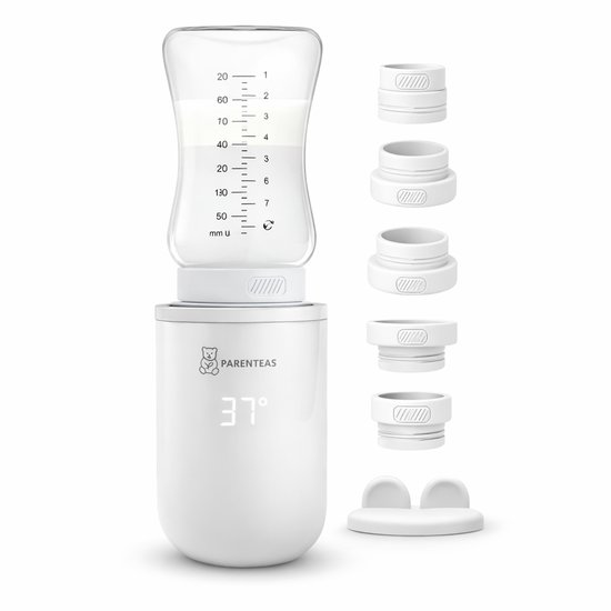 Parenteas Flessenverwarmer PRO Wit - Flessenwarmer - Onderweg - Draadloos - Draagbaar - Intelligent - baby - flessenwarmers- flessen warmer -