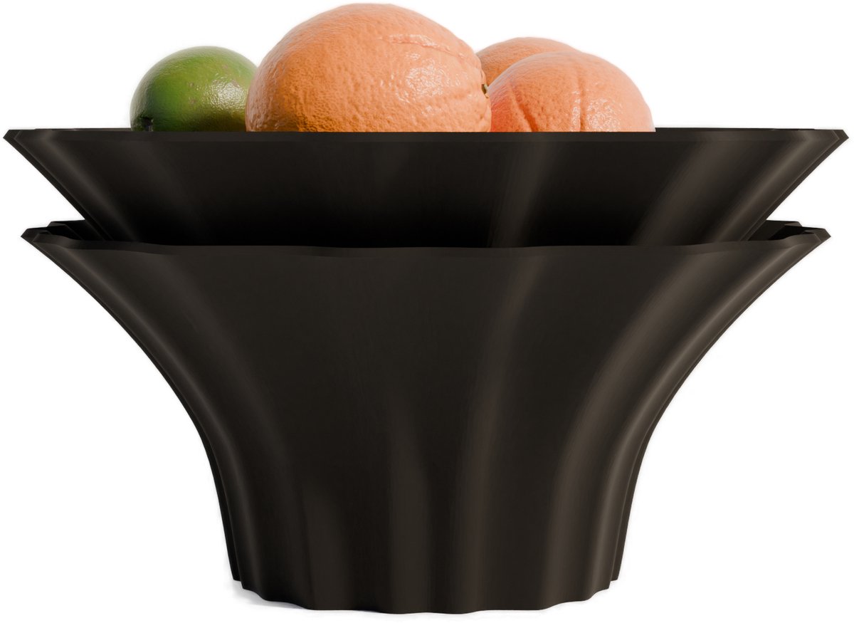 Fiastra Fruitschaal Corridonia - Modern Design - Mat Zwart - Ø 30 cm